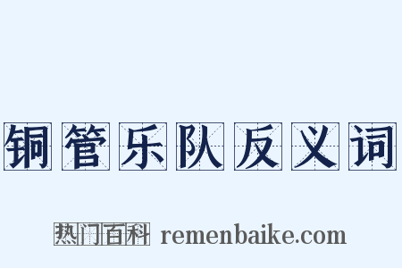 铜管乐队反义词是什么意思的图片